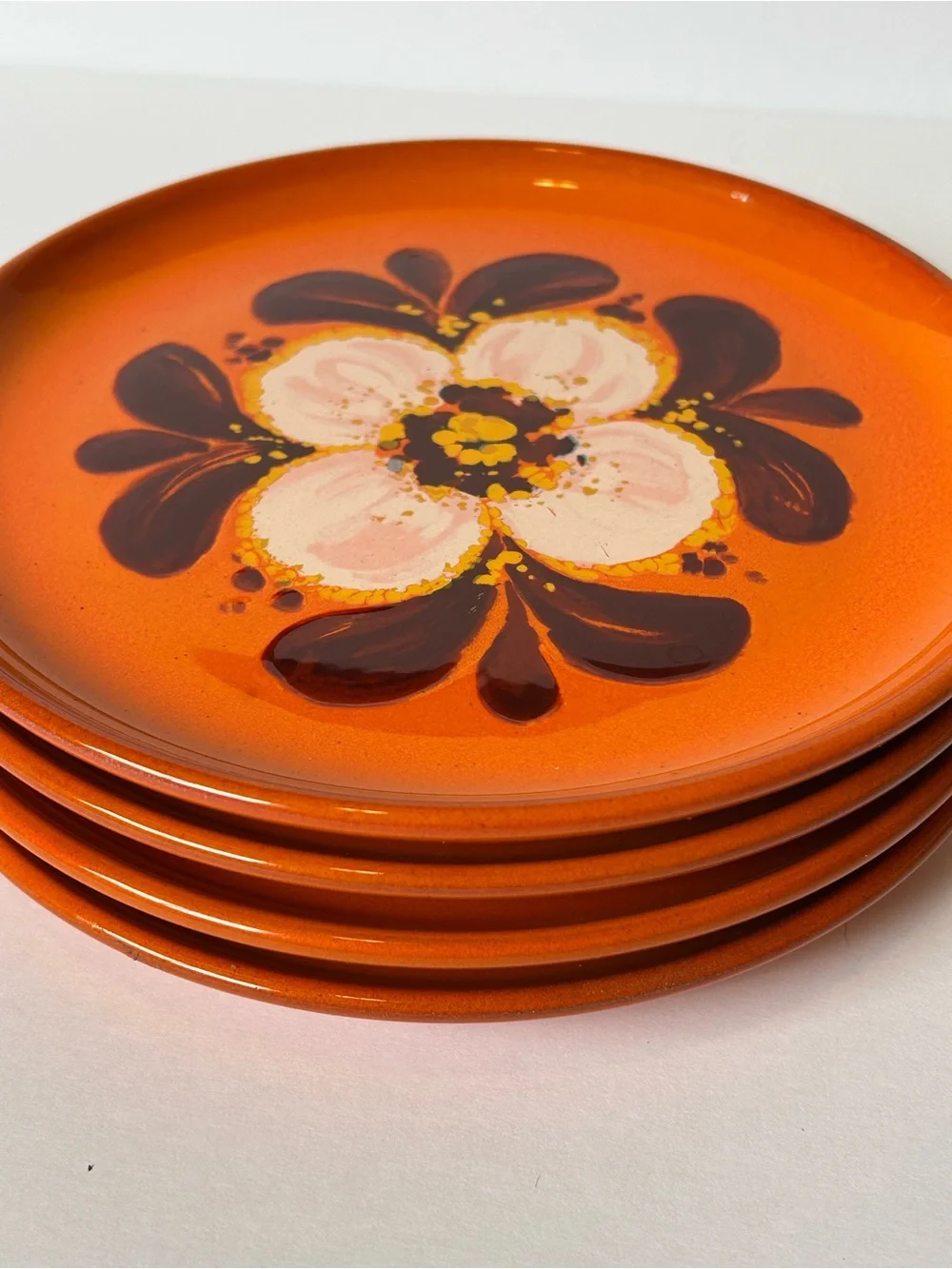 Vintage 1970s Winterling German stoneware plates 8” set of 4